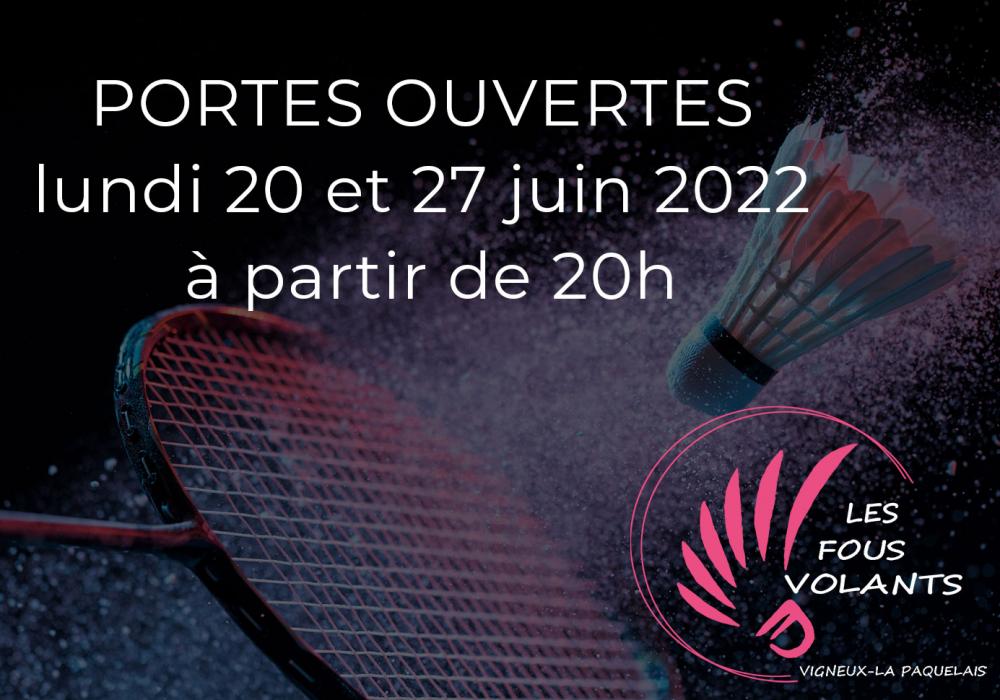 Soirées portes ouvertes lundi 20 et 27 juin 2022